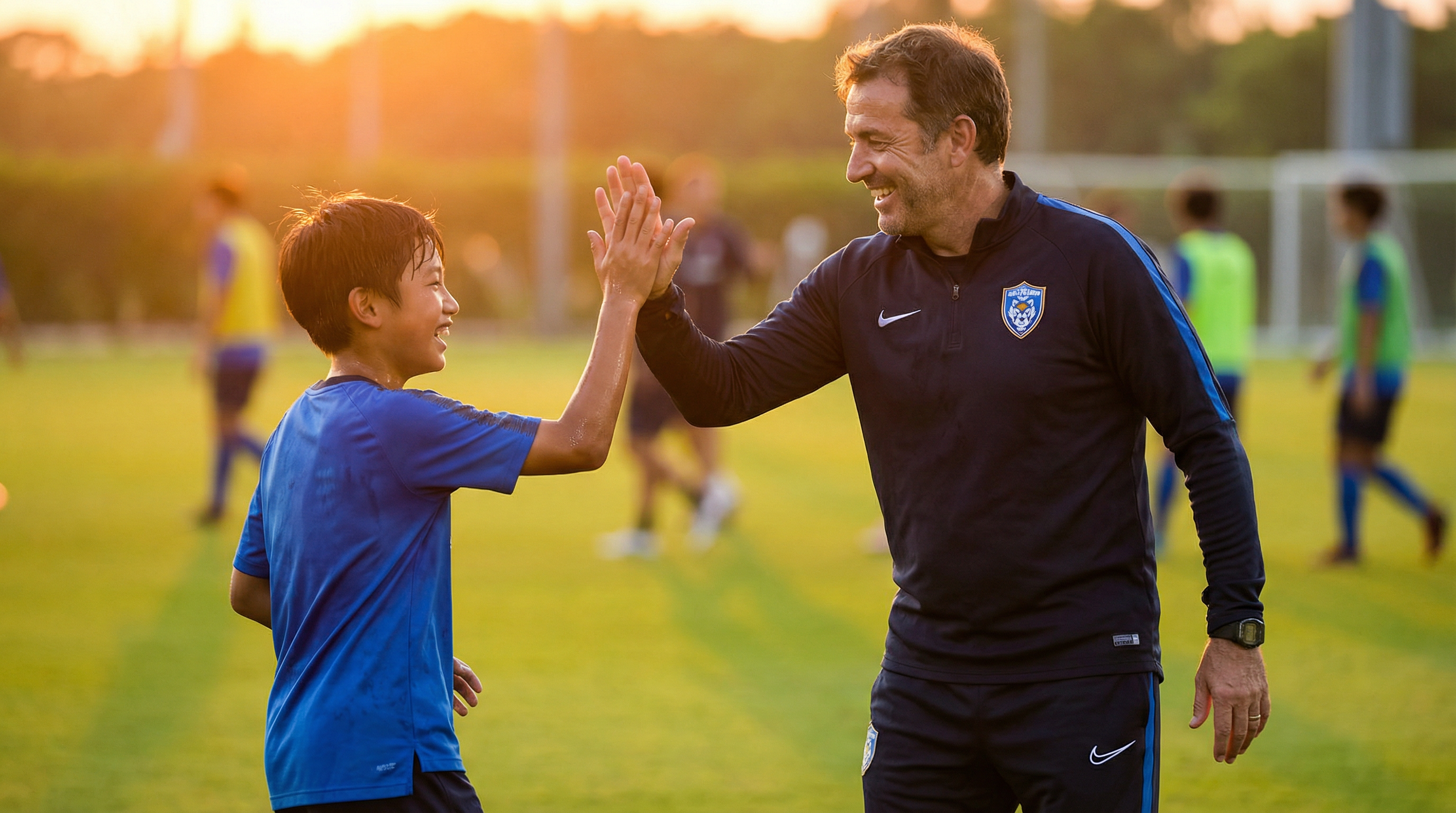 サッカー練習の風景
